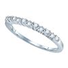 Image 1 : 10KT White Gold 0.16CTW DIAMOND FASHION BAND