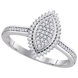 10KT White Gold 0.50CTW DIAMOND MICRO-PAVE BRIDAL RING