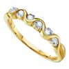 Image 1 : 10KT Yellow Gold 0.10CTW DIAMOND LADIES BAND