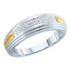 Image 1 : 10KT White Gold Two Tone 0.10CT DIAMOND FASHION MENS BA