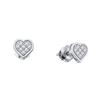 Image 1 : 10KT White Gold 0.15CT DIAMOND HEART EARRINGS