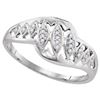 Image 1 : 10KT White Gold 0.06CTW DIAMOND FASHION RING