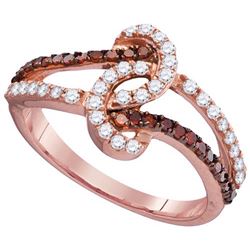 10KT Rose Gold 0.51CTW RED DIAMOND FASHION RING