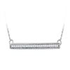 Image 1 : 10KT White Gold 0.10CTW DIAMOND FASHION NECKLACE