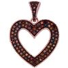 Image 1 : 10KT Rose Gold 0.25CTW DIAMOND HEART PENDANT