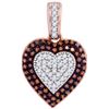Image 1 : 10KT Rose Gold 0.25CTW-Diamond HEART PENDANT