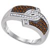 Image 1 : 10KT White Gold 0.33CTW COGNAC DIAMOND FASHION RING