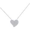 Image 1 : 10KT White Gold 0.35CTW DIAMOND HEART NECKLACE