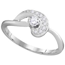 10KT White Gold 0.22CTW DIAMOND BRIDAL RING