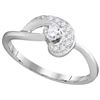 Image 1 : 10KT White Gold 0.22CTW DIAMOND BRIDAL RING