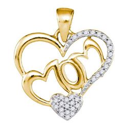 10KT Yellow Gold 0.15CT MOM DIAMOND PENDANT