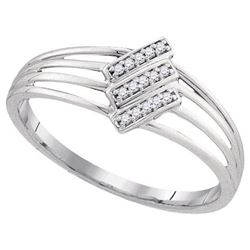 10KT White Gold 0.05CTW DIAMOND FASHION RING