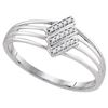 Image 1 : 10KT White Gold 0.05CTW DIAMOND FASHION RING