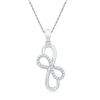 Image 1 : 10KT White Gold 0.16CTW DIAMOND FASHION PENDANT