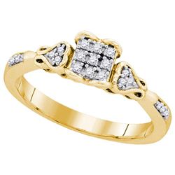 10K Yellow-gold 0.15CTW DIAMOND FASHION RING