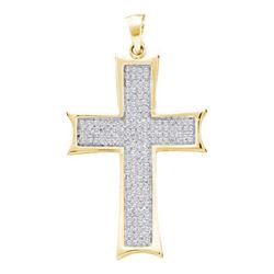 10KT Yellow Gold 0.50CTW DIAMOND CROSS CHARM