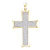 Image 1 : 10KT Yellow Gold 0.50CTW DIAMOND CROSS CHARM