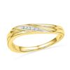 Image 1 : 10K Yellow-gold 0.02CTW DIAMOND FASHION RING