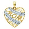 Image 1 : 10KT Yellow Gold 0.10CTW DIAMOND MOM PENDANT