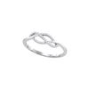 Image 1 : 10kt White Gold Womens Round Diamond Crossover Strand R
