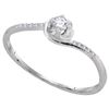 Image 1 : 10KT White Gold 0.10CTW DIAMOND FASHION RING