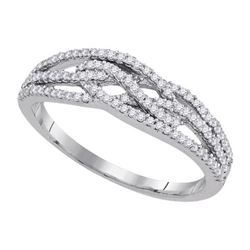 10KT White Gold 0.33CTW DIAMOND FASHION BAND