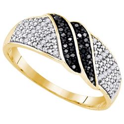 925 Sterling Silver Yellow 0.15CT DIAMOND MICRO-PAVE RI