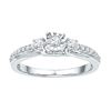 Image 1 : 10KT White Gold 0.33CTW-Diamond BRIDAL RING