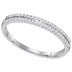 10KT White Gold 0.15CTW-Diamond FASHION BAND