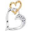 Image 1 : 10KT White Gold Two Tone 0.03CTW DIAMOND FASHION PENDAN