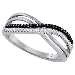 925 Sterling Silver White 0.15CT DIAMOND MICRO PAVE RIN