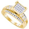 Image 1 : 925 Sterling Silver Yellow 1.00CTW DIAMOND FASHION RING