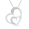 Image 1 : 10KT White Gold 0.04CTW DIAMOND FASHION PENDANT