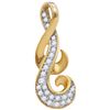 Image 1 : 10K Yellow-gold 0.14CTW DIAMOND FASHION PENDANT