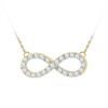 Image 1 : 10K Yellow-gold 0.20CTW DIAMOND INFINITY NECKLACE