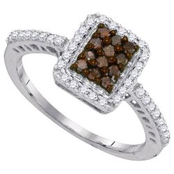 10KT White Gold 0.45CTW DIAMOND FASHION RING