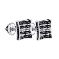 925 Sterling Silver White 0.11CT-DIAMOND MICRO-PAVE EAR