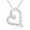Image 1 : 10KT White Gold 0.16CTW DIAMOND FASHION PENDANT