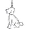 Image 1 : 10KT White Gold 0.22CTW DIAMOND FASHION PENDANT