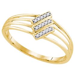 10K Yellow-gold 0.05CTW DIAMOND FASHION RING