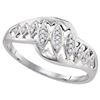 Image 1 : 10KT White Gold 0.06CTW DIAMOND FASHION RING