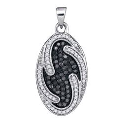 10KT White Gold 0.50CTW DIAMOND MICRO-PAVE PENDANT