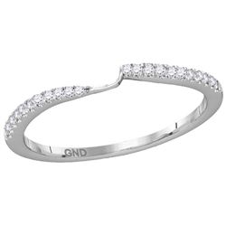 14kt White Gold Womens Round Natural Diamond 2-stone We