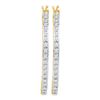 Image 1 : 10K Yellow-gold 0.25CTW DIAMOND FASHION HOOPS