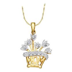 10KT Yellow Gold MOM DIAMOND PENDANT