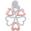 Image 1 : 10KT White Gold Two Tone 0.20CTW DIAMOND FASHION PENDAN