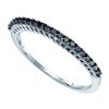 Image 1 : 10K White-gold 0.25CTW BLACK DIAMOND FASHION RING