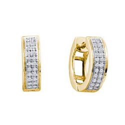 10KT Yellow Gold 0.15CTW DIAMOND FASHION HOOPS