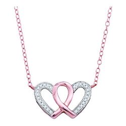 10KT Rose Gold 0.10CTW DIAMOND FASHION NECKLACE