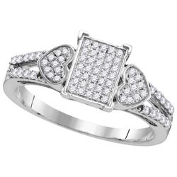 10KT White Gold 0.25CT DIAMOND MICRO-PAVE RING